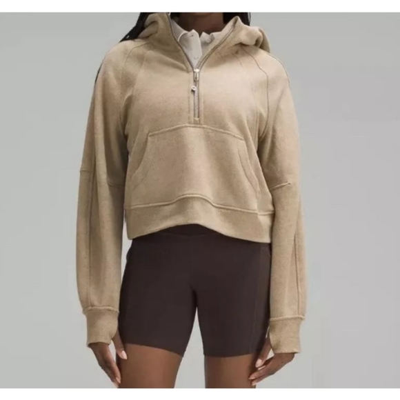 Lululemon scuba hoodie~oversized half zip~rare heathered allspice. - Picture 2 of 4